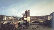 Bernardo Bellotoo View of the Ponte delle Navi,Verona (nn03) oil painting